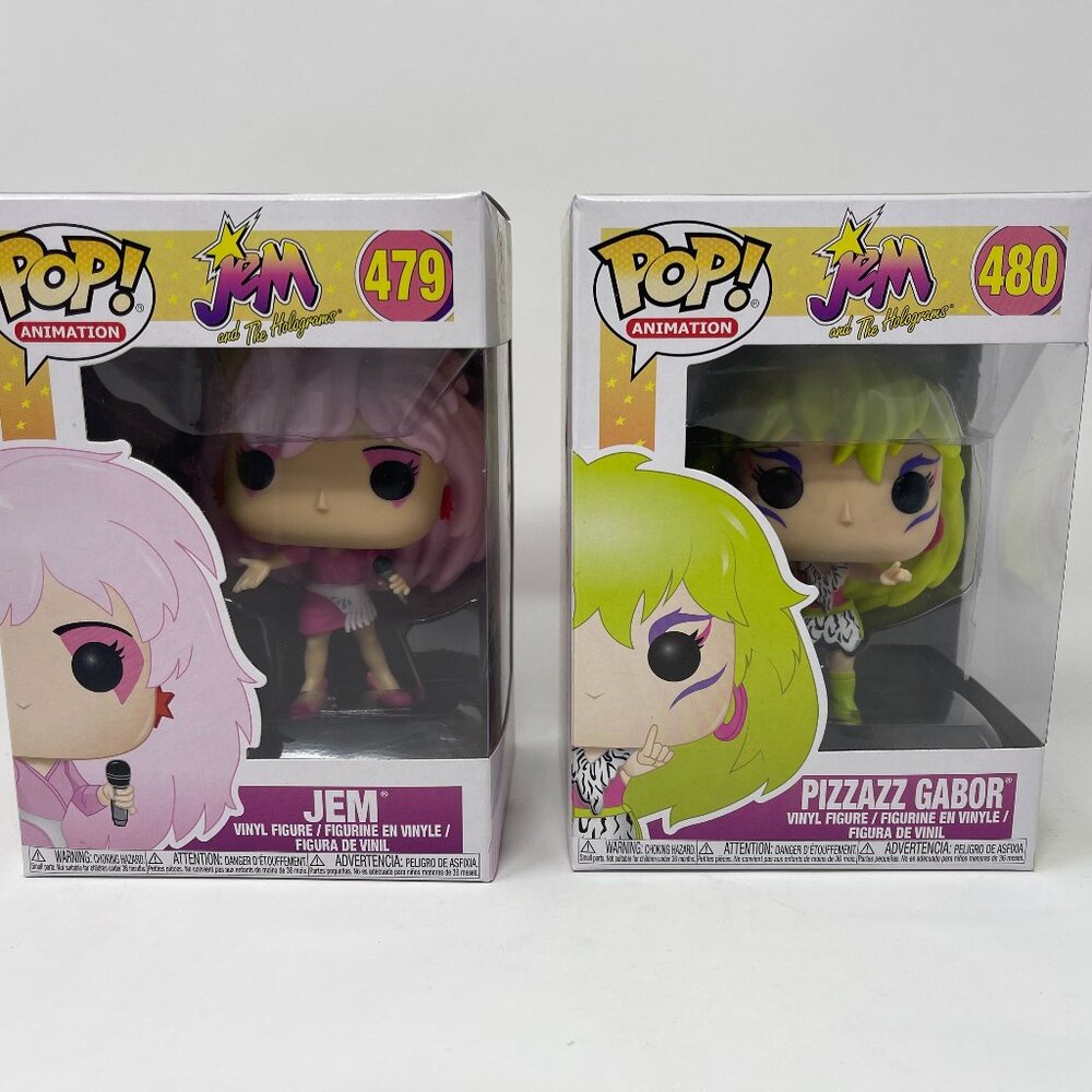 Funko - Jem And The Holograms - Set - Jem #479 & Pizzazz Gabor #480